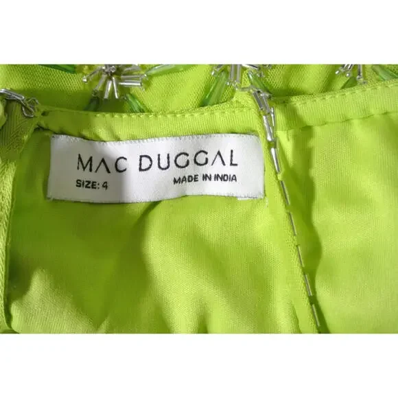 NEW,Mac Duggal 10983 Green Size 4 #MD399
